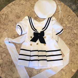 Navy military style dress Sized 2 years